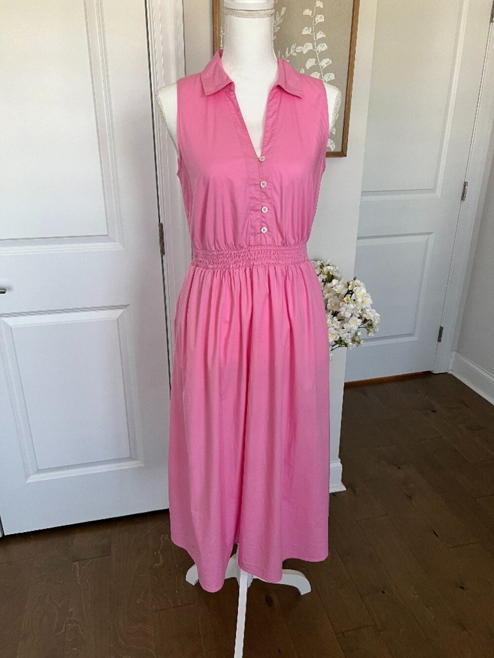 J.Crew Pink Midi Dress Size 4